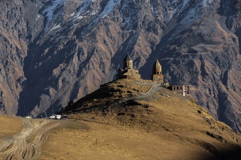 europe, asia, georgia, caucasus, caucasia, travel, tourism, landmark, landscape, nature, mountain, scenic, outdoor, hiking, mtianeti, mtskheta, church, monastery, kazbegi, stepantsminda, gergeti, unesco, panorama, panoramic, georgia, georgia, georgia, georgia, georgia